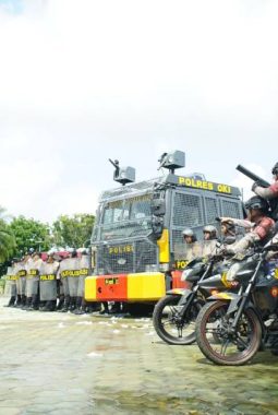 Kapolres OKI Pimpin Simulasi Sispamkota