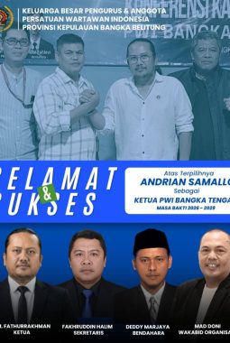 Andrian Samallo Terpilih Aklamasi, Nahkodai PWI Bangka Tengah 2026-2029