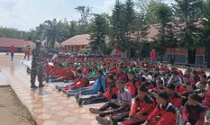 Berikan Materi Bela Negara Serta Wawasan Kebangsaan, Babinsa Bentuk Karakter Siswa Melalui MPLS