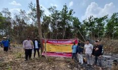 Buka Lahan dengan Cara Dibakar, Api Merambat hingga 6 Hektare, Seorang Pria Diamankan Polres Banyuasin