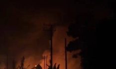 Gudang Diduga BBM Ilegal di Ogan Ilir Terbakar