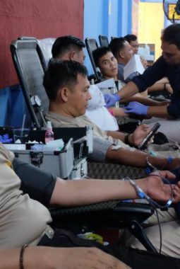 Sambut HUT Humas ke-75, Polres OKI Gelar Donor Darah untuk Kemanusiaan